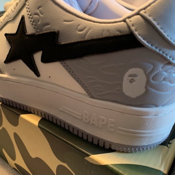 Bape Courtsta Shoes Grey, White, Black Men\'s Shoes size 10.5 Bapesta wit… main image 5
